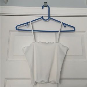 White cropped tank top